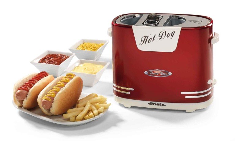 Streamer, panini e salsiccia, hotdogmaschine Rosso Hot Dog Maker per 8 salsicce waermer hotdog macchina del calore contenitore 