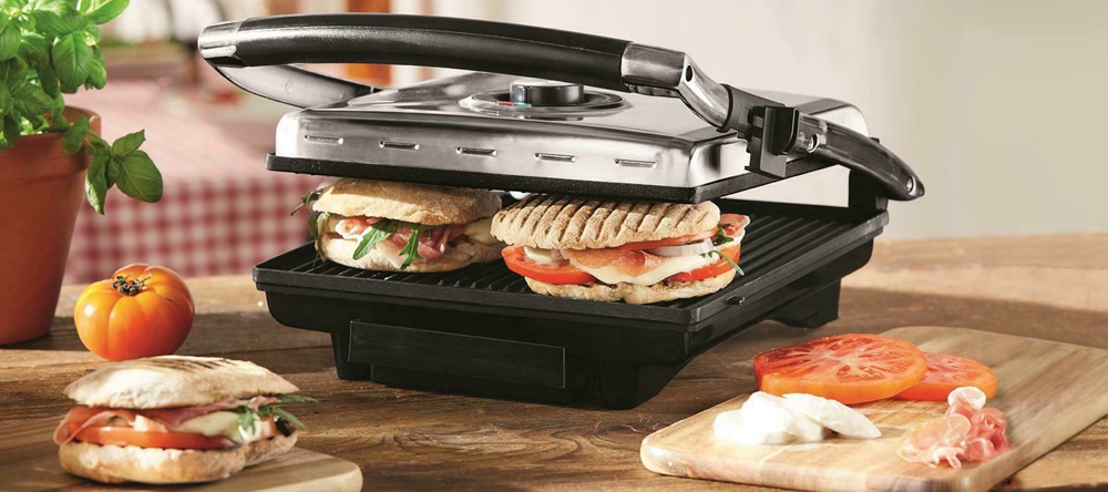 Nero Philips Cucina HD4467/90 Health Grill-bistecchiera-Toast-con Piastra Antiaderente e 3 Posizioni di Cottura 